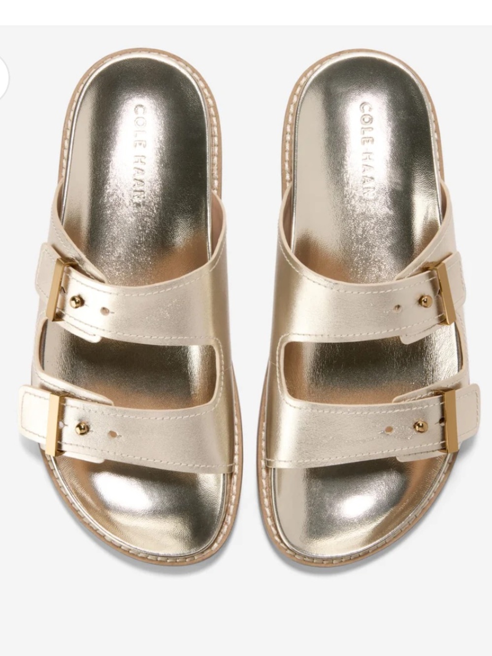 Cole Haan Gold Marisol Footbed Sandal